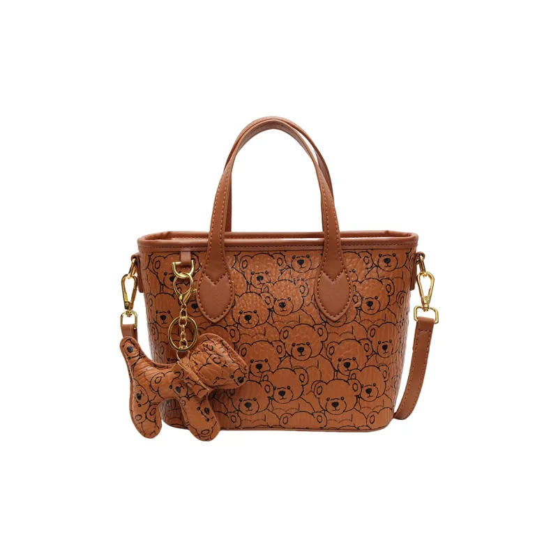 BAODIDAISHU PU Shoulder Bag Crossbody Bag Handbag Regular Women's Ecru/Brown-6