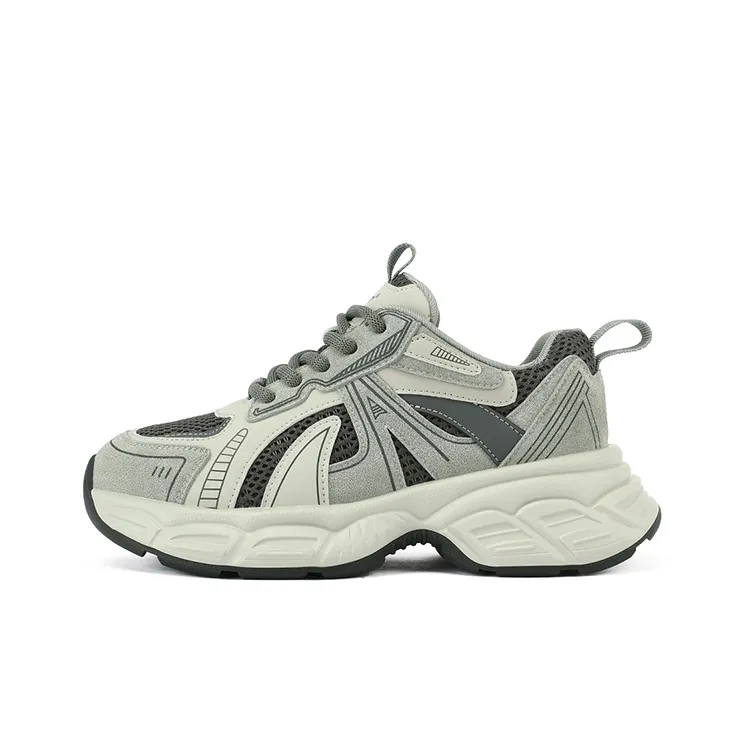 UBZ Breathable Chunky Sneakers Women's Xingji Gray-0