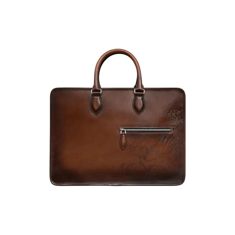 BERLUTI Leather Briefcases Men's Brown-0