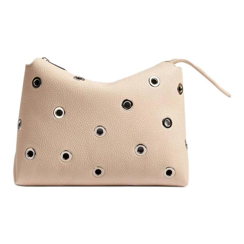 KHAITE Litchi Grain Calfskin Clutch Women's Deep Ivory-0
