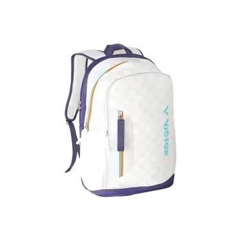 VICTOR Pu Backpack Unisex White & Purple