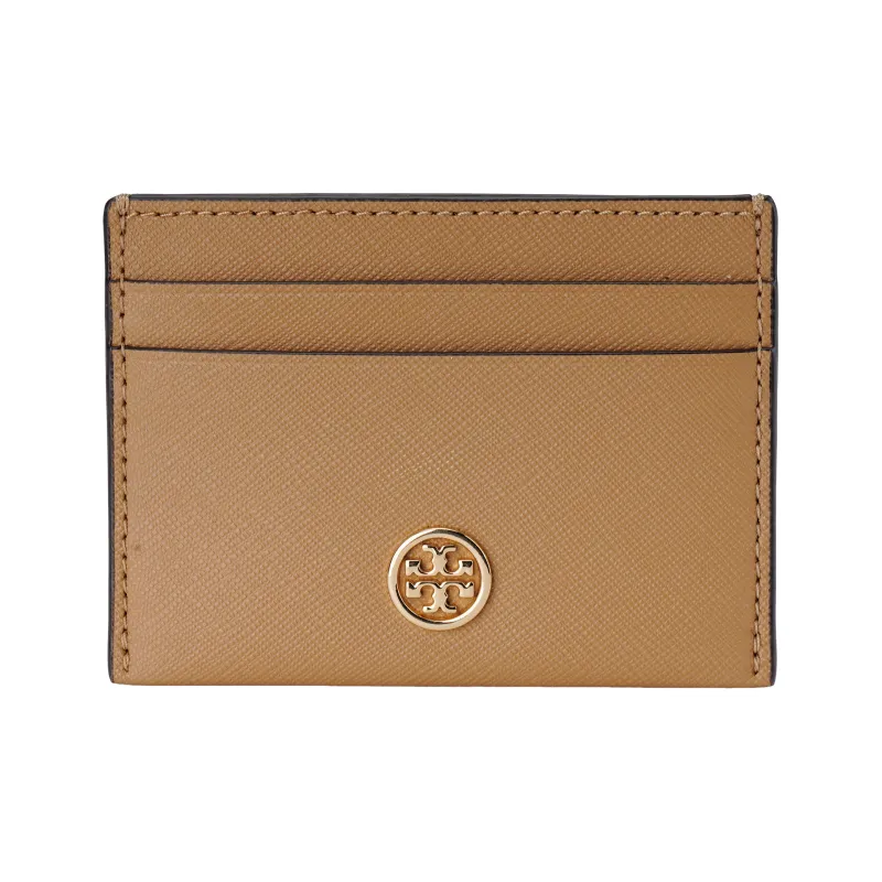 TORY BURCH Kira Leather Card Holder Regular Women's Light Brown-0