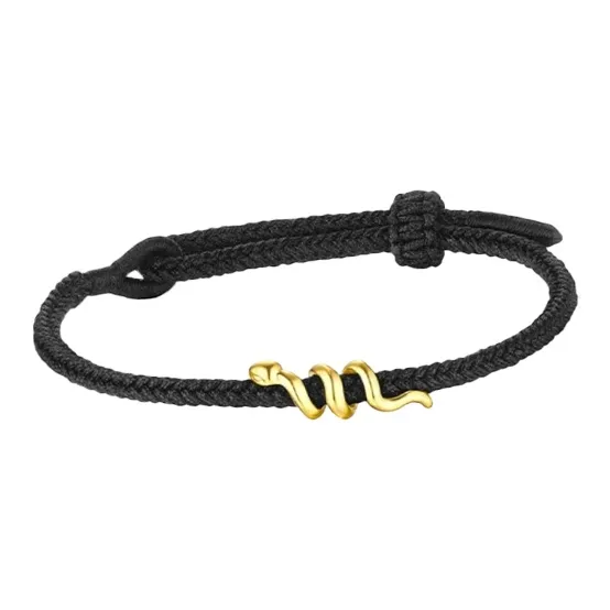 Old Qingyun Silver Building Gold Bracelet Unisex-4