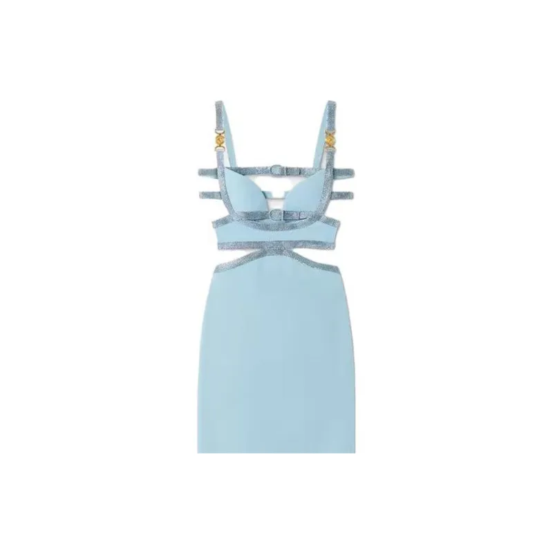 VERSACE Evening Dresses Women's Blue-2