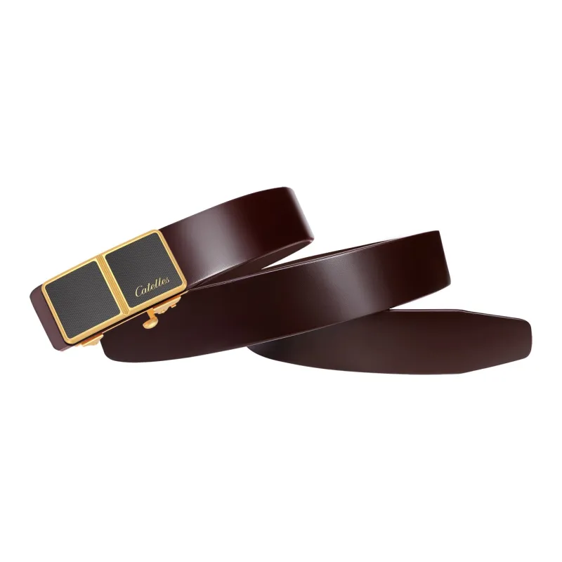 CATELLES Unlined Top Grain Cow Leather Leather Belts Men's Width 3.4cm-9