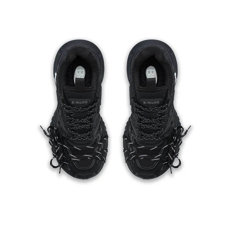 K-WANG Paris Fashion Apparel Wind Anti-Slip And Wear-Resistant Height Increasing Low-Top Chunky Sneakers Men's-18
