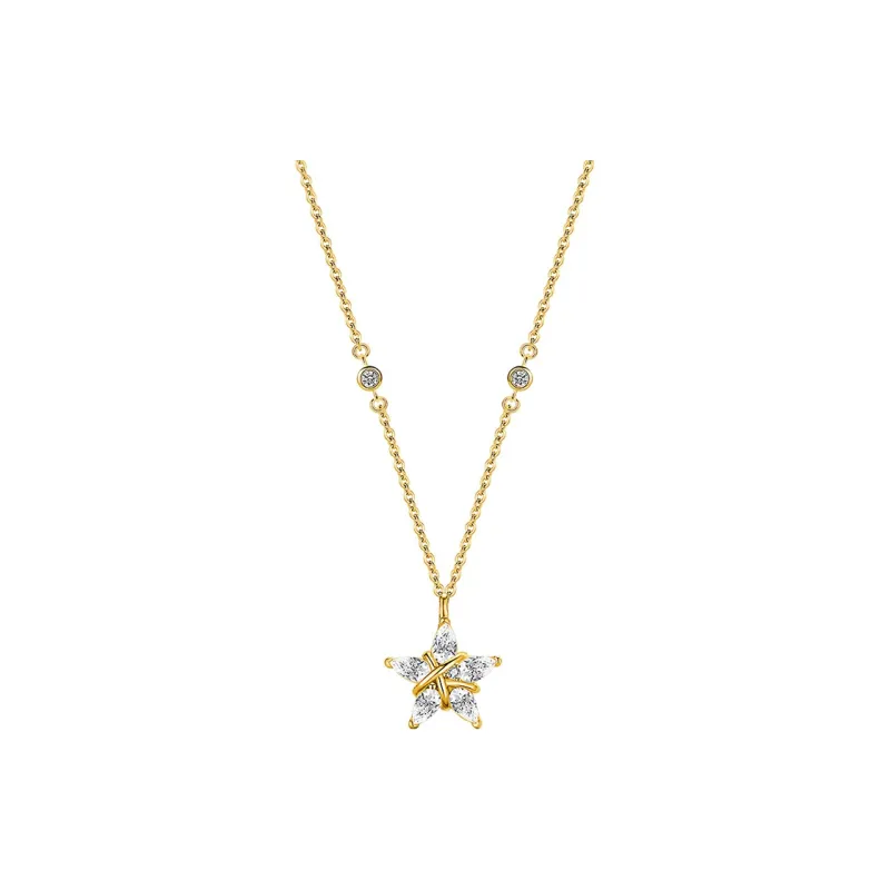 VIGG S925 Silver Necklaces Unisex Gold-3