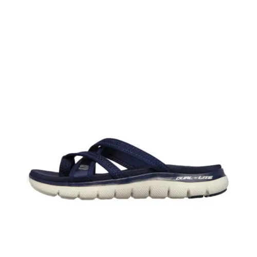 Skechers Flex Appeal 2.0 Abrasion-Resistant Slip-Resistant Flip Flops Women's Blue