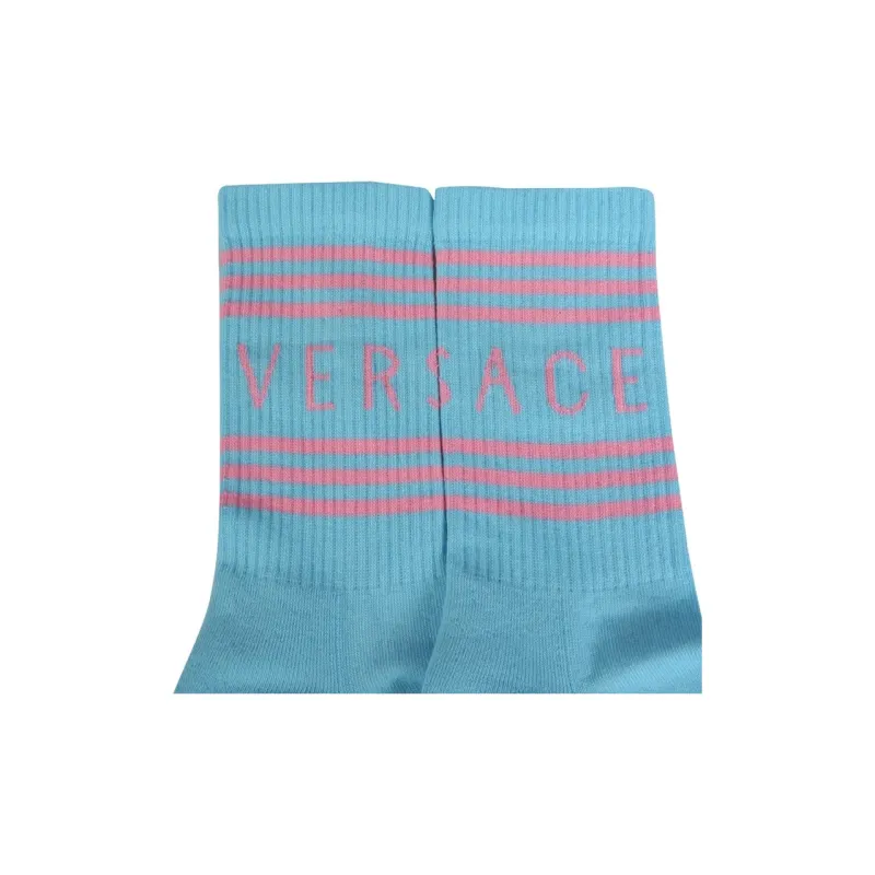 VERSACE Mid-Calf Socks Women's Blue-2