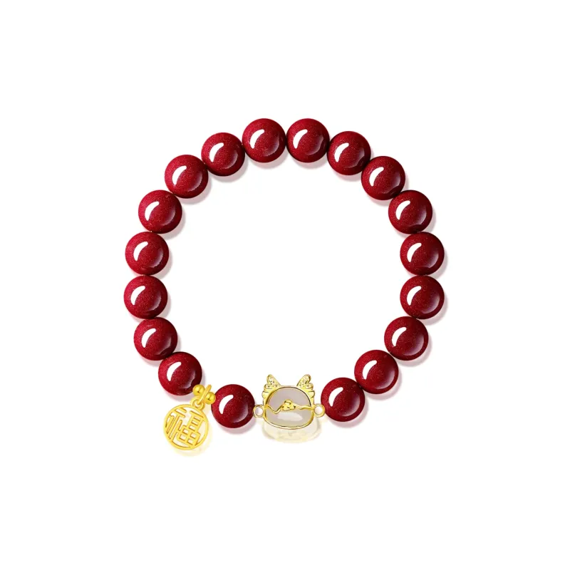 Moon Jewelry Cinnabar Bracelets Unisex-61