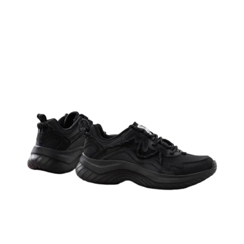 361° Cushioning Wear Resistant Low Top Sprint Running Shoes Women's Black-1