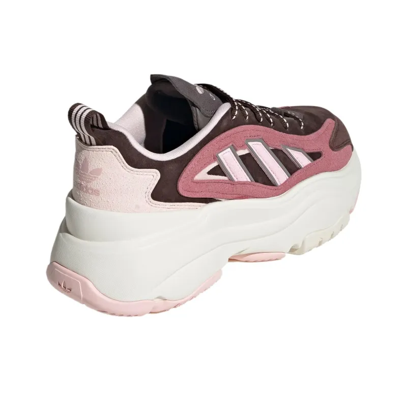 Adidas Originals OZGAIA Breathable Anti Slip And Wear Resistant Low Top Chunky Sneakers Women's Dark Brown-3