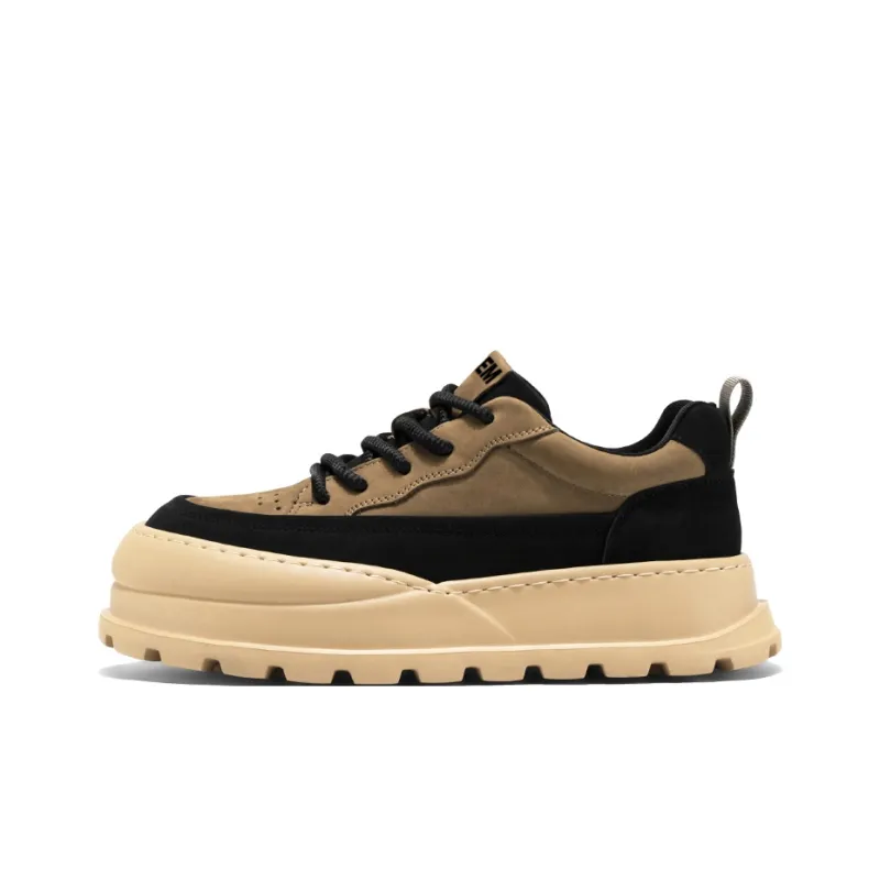 JKEM Cushioned Wear Resistant Height Increasing Low Top Skateboard Shoes Men's-5