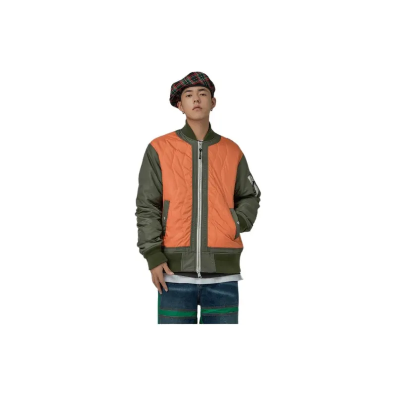 NO ONE ELSE Puffer Jacket Unisex Mustard Green-2