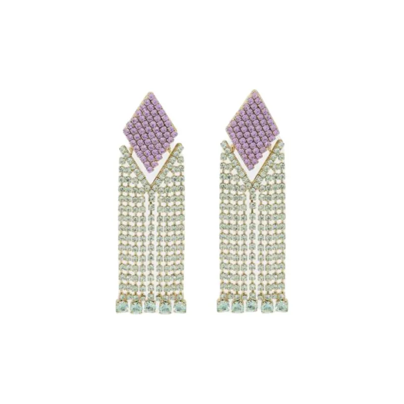 SHOUROUK Metal Earrings Women's Purple-0