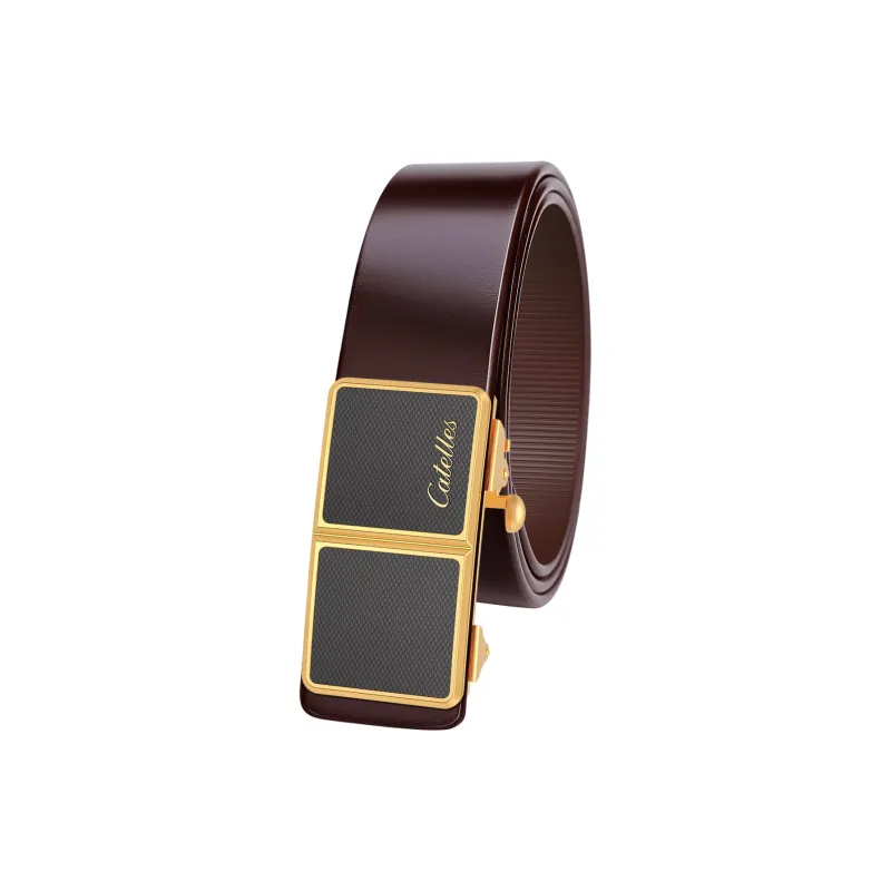 CATELLES Unlined Top Grain Cow Leather Leather Belts Men's Width 3.4cm-7