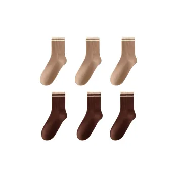 MIIOW Mid Calf Socks Unisex 6 Pack
