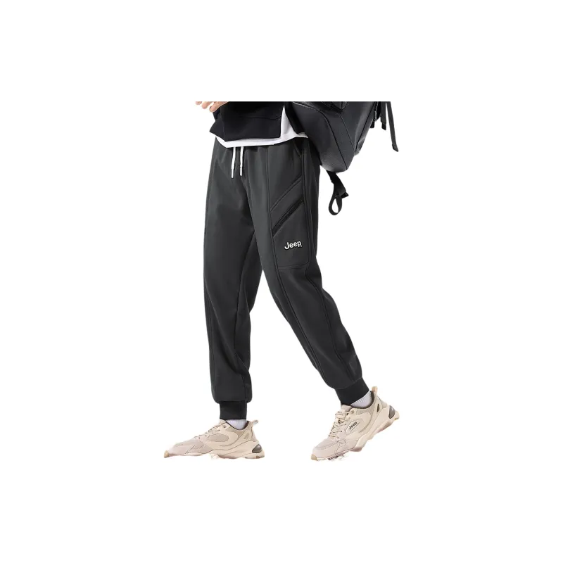 Jeep Grand Cherokee Casual Pants Unisex Pure Black-17