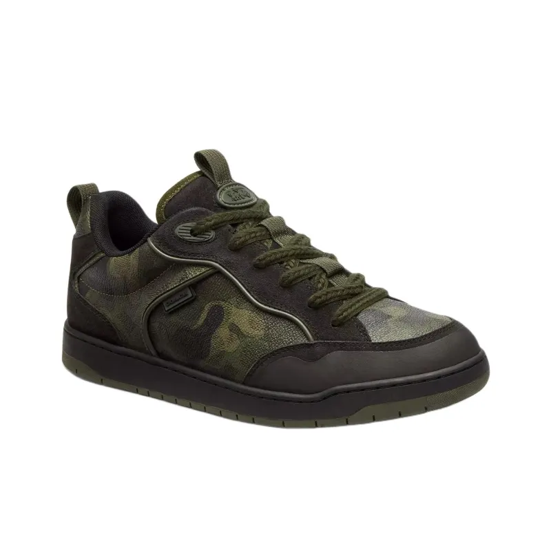 COACH C203 Low Top Skateboard Shoes Men's Green-2