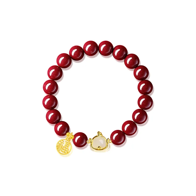 Moon Jewelry Cinnabar Bracelets Unisex-74