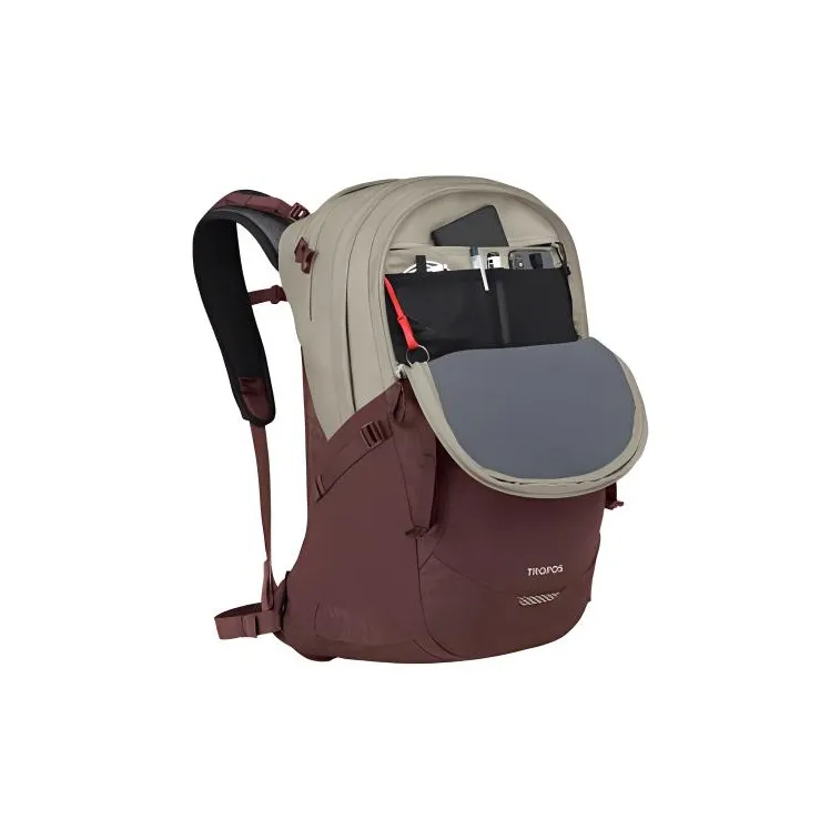OSPREY Recycled Polyester Outdoor Hiking Bag Backpack Unisex Brown Red & Sandy Brown-2
