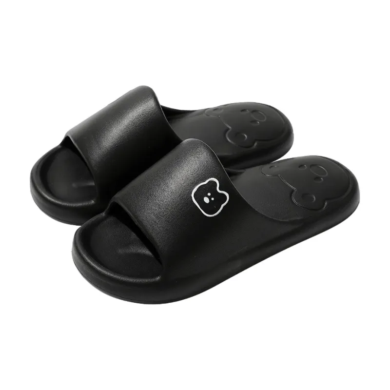 Foot Recreation Summer Bear Home Indoor Bathing Slip Resistant Couple Squashy And Bouncy Feeling Slippers, Unisex-20
