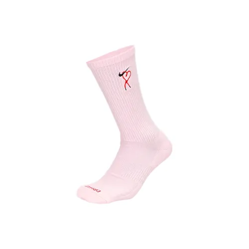 Nike Mid-Calf Socks Unisex 1 Pack Foam Pink/University Red/Black