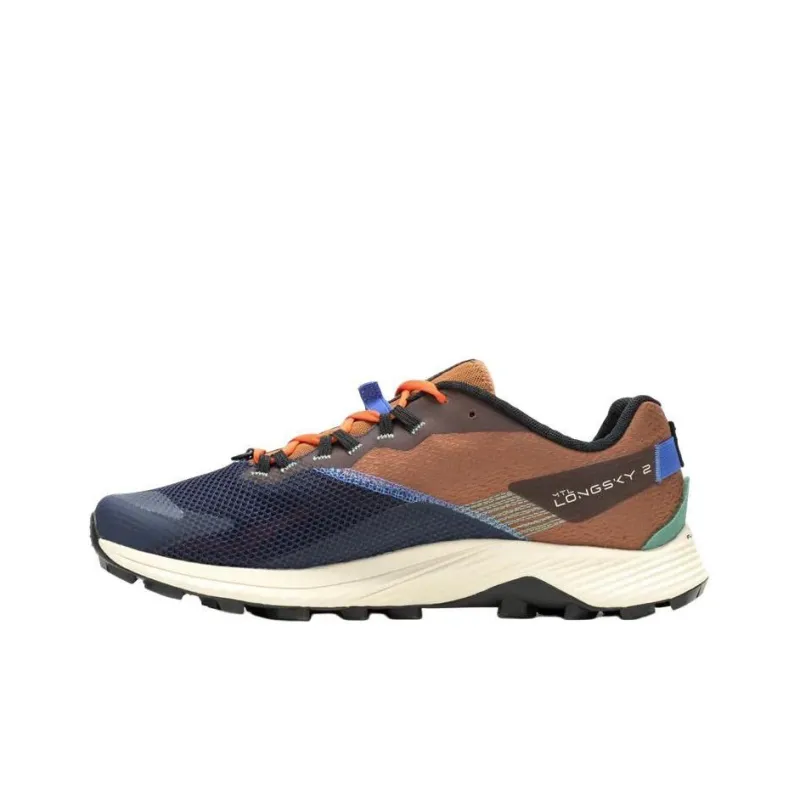 MERRELL MTL Long Sky 2 Anti-Slip Wear-Resistant Low-Top Casual Running Shoes Men's Brown Blue-2