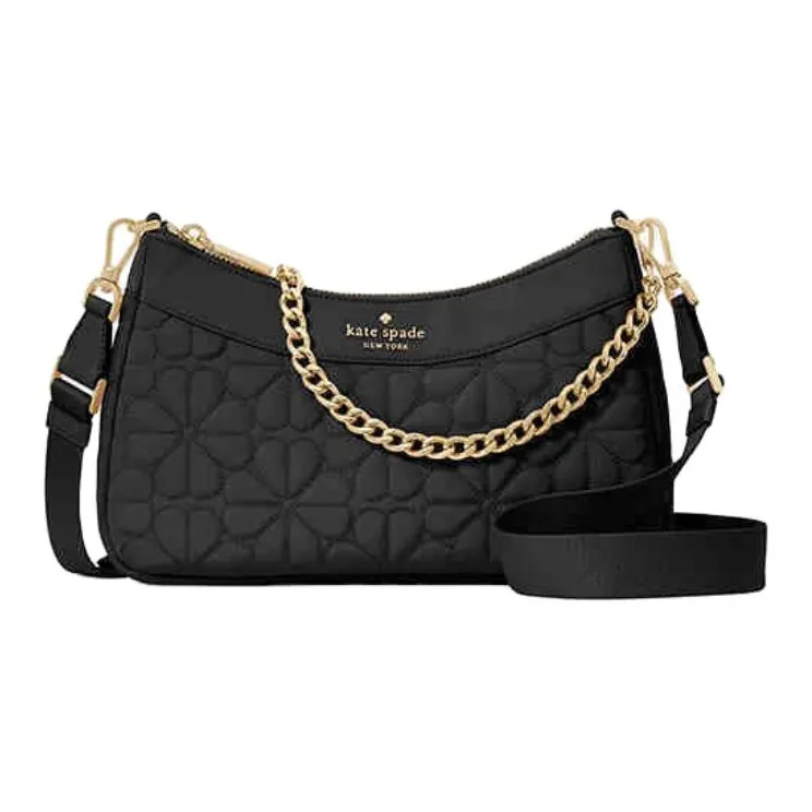 Kate Spade Fabric Crossbody Bag Shoulder Bag Small Size Women's Black-0