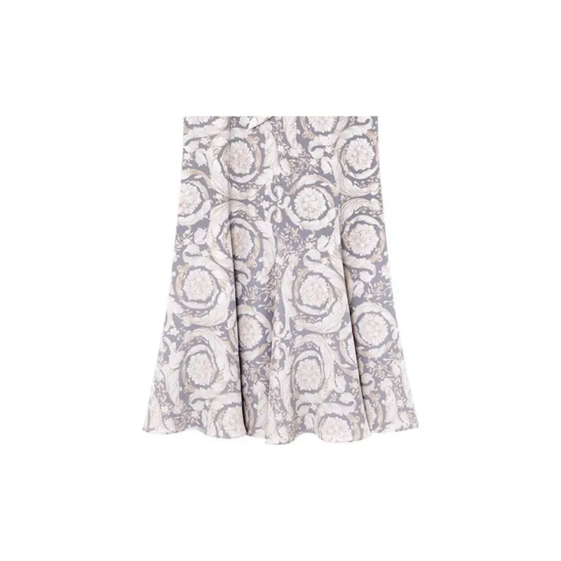 VERSACE Barocco Lavallière Scarf-Detailed Midi Dress-2