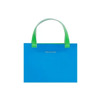 CDG Play Leather Tote Bag, Shopping Bag, Handbag Regular Unisex Blue
