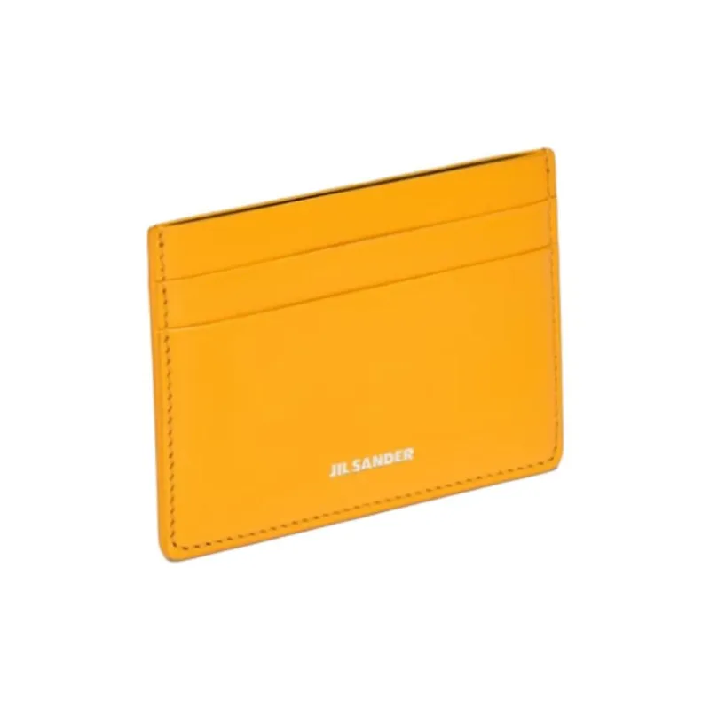 JIL SANDER Cow Leather Card Holder Women's Yellow-1