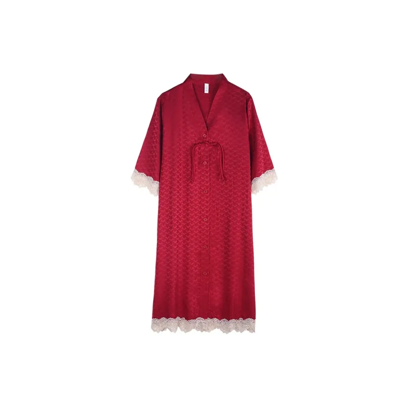 Xuan Liang Nightgown Women's Maroon-0