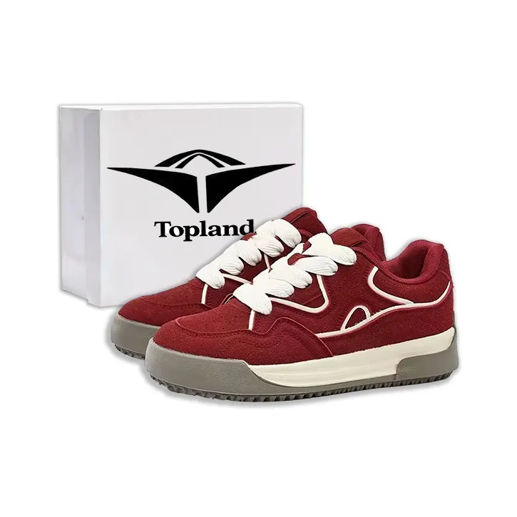 Topland Thermal Coverage Height Increasing Low Top Skateboard Shoes Women's-5