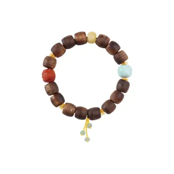 Moon Seal Hundred Rivers Fragrance Agarwood Wooden Bracelets Unisex