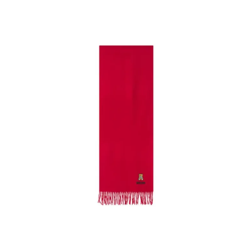 MOSCHINO Wool Knit Scarves Men's Red-0
