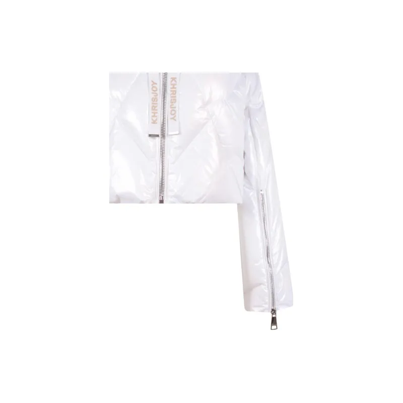 KHRISJOY Quilted Zip-Up Cropped Jacket-5