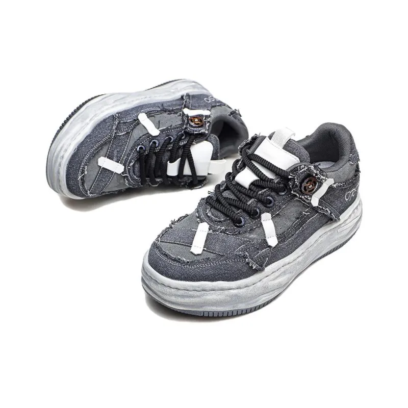 Year By Year Low Top Skateboard Shoes Men's Gray-4