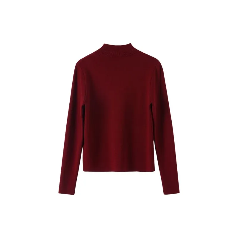 Late White Knitwear Women's Burgundy-1