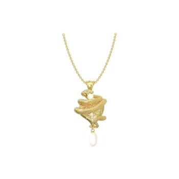 Mouhooland White Gold Plated Copper Necklaces Unisex