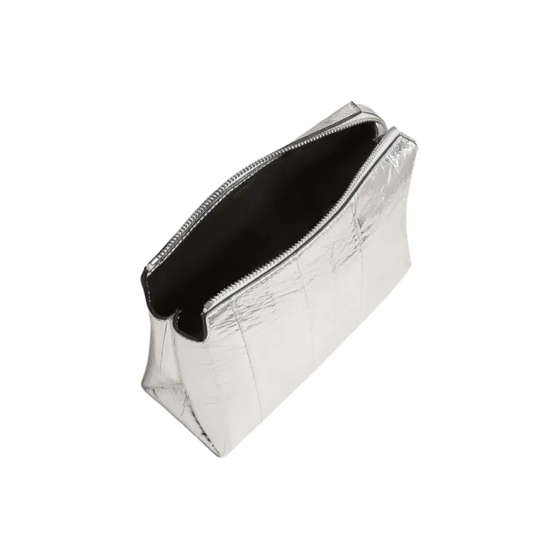 KHAITE Eel Skin Clutch Women's Silver-3