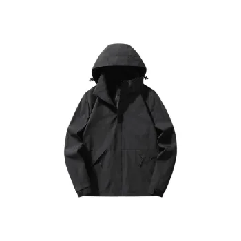 Yalu Water Resistant Windproof UV Protection Breathable Windbreaker Jacket Unisex Phantom Black