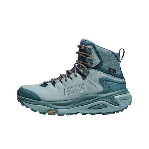 HOKA ONE ONE Kaha 3 Anti Slip Wear Resistant Mid Top Trekking Shoes Women's Blue