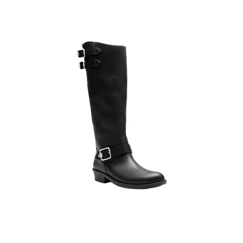 COACH Daria Knee-high Boots Women's Black-2