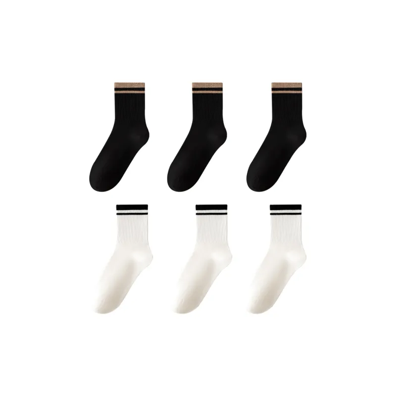 MIIOW Mid Calf Socks Unisex 6 Pack-2