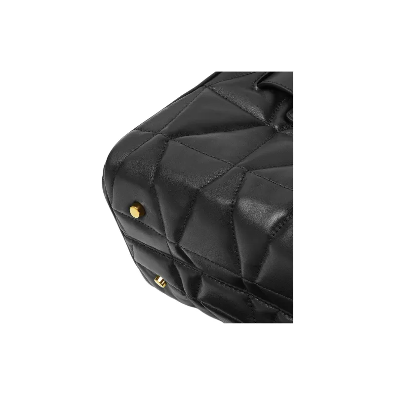 VERSACE Medusa '95 Lambskin Tote Bag Shopping Bag Shoulder Bag Handbag Medium Size Women's Black-3