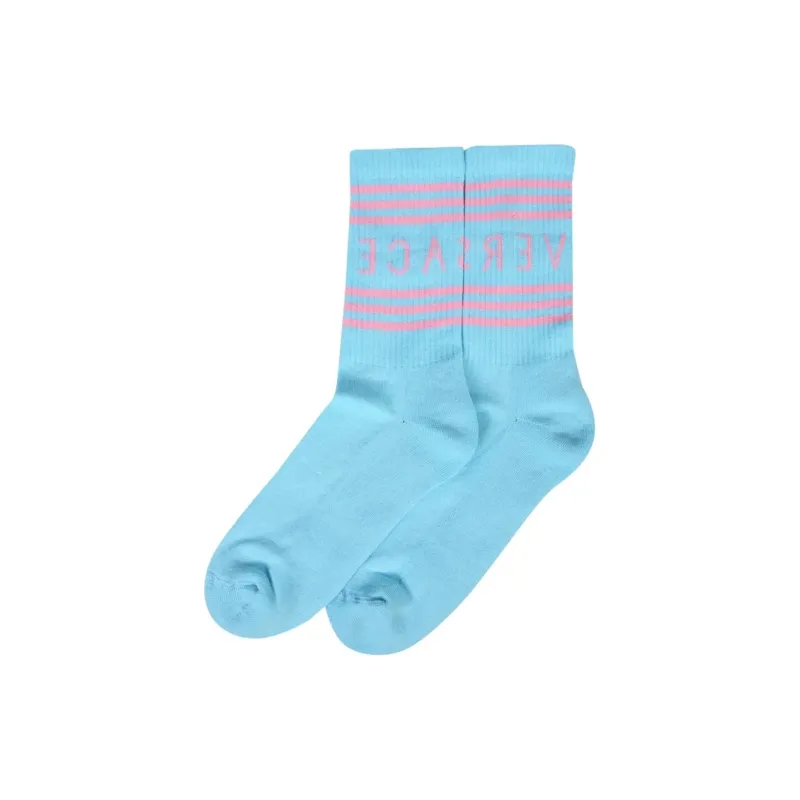 VERSACE Mid-Calf Socks Women's Blue-1