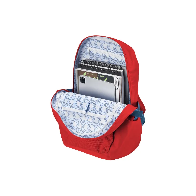 HINY Polyester Students Backpack Regular Unisex Red-3