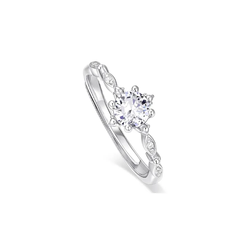 KADER 925 Silver Set With Diamonds Rings Unisex Silver-2