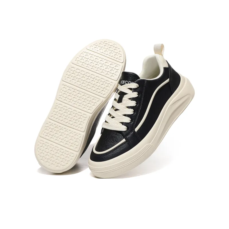 CEDAR HAN Thermal Cushioning Low Top Skateboard Shoes Men's Black-5
